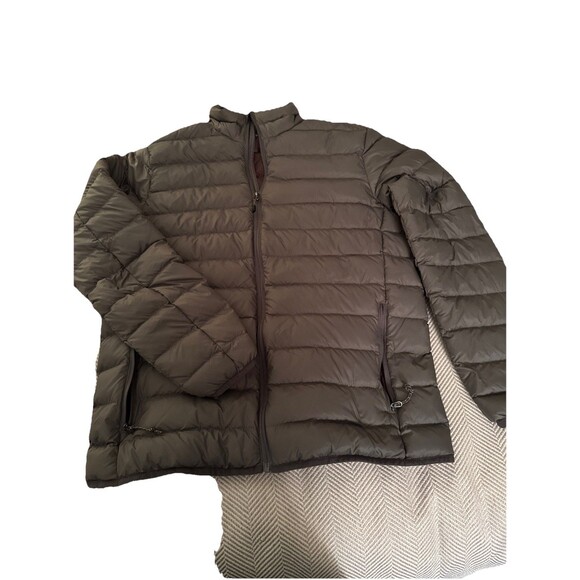 Eddie Bauer EB650 Mens Small Gray Down Puffer Jacket Coat - Picture 2 of 8